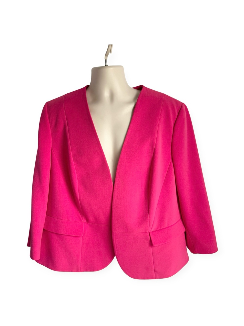 Kasper 20W Fuchsia Open-Front Blazer